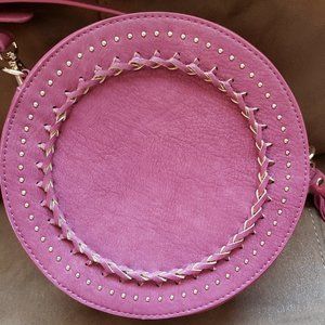 Moda Luxe - Round Cross Body Bag - Maroon